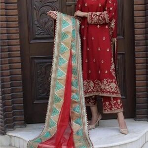 Embroidered heavily embellished Indian / Pakistani 3 piece outfit